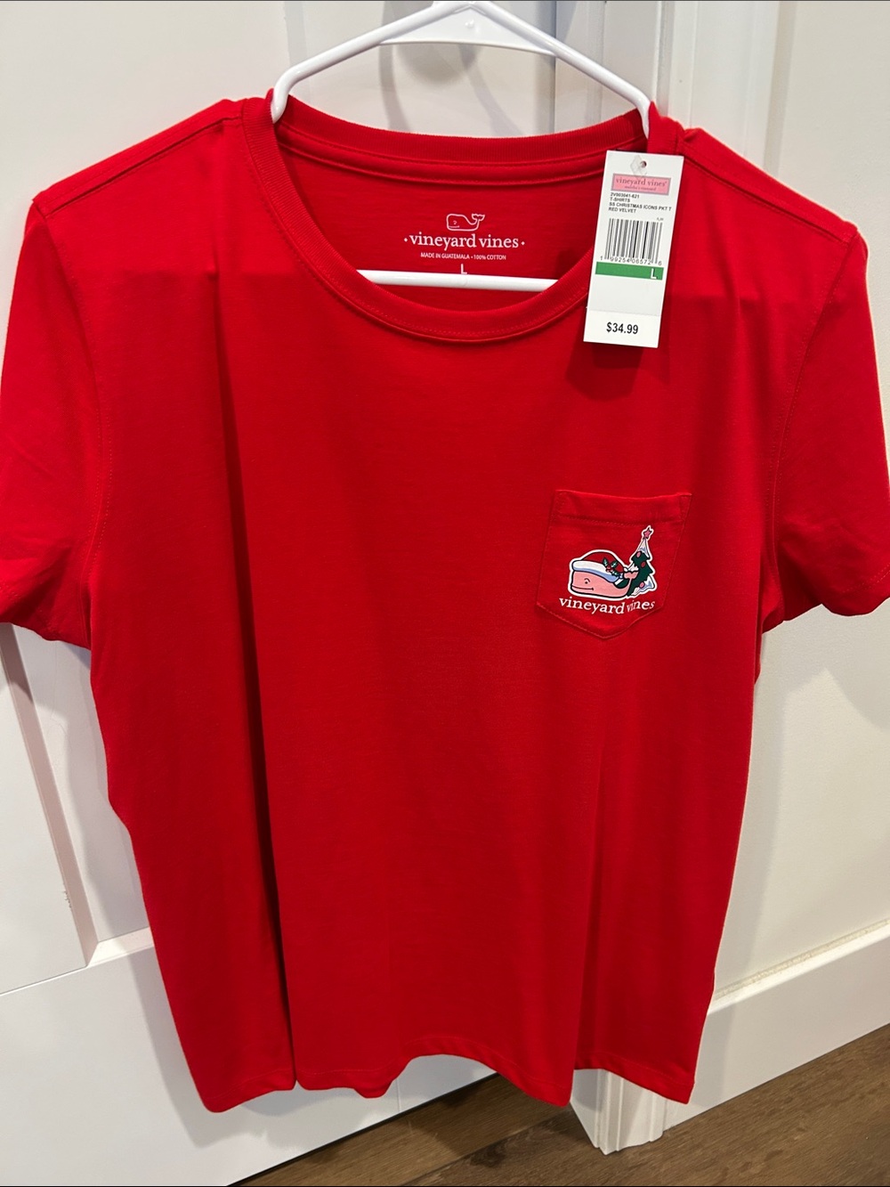 Vineyard Vines women’s Bright Red Pocket Tee